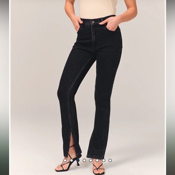 Abercrombie Curve Love The Ankle Straight Ultra High Rise - Picture 1 of 7